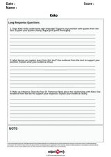 free year 7 english worksheets