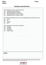 free year 7 english worksheets